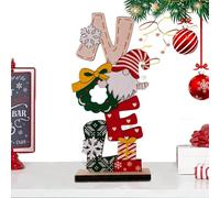 di Natalizio - Cartel navideño con del alfabeto para decoración de mesa de Navidad, decoración para el escritorio, gnomos escandinavos, tomte de madera