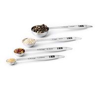 DI ORO® - Juego de cucharas de medir en acero inoxidable - Medidas fáciles de leer - Ingredientes secos y líquidos - Excelentes herramientas para hornear y cocinar - Aptas para lavavajillas