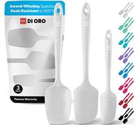DI ORO - Juego de espátulas de silicona - Espátulas de cocina de goma para hornear, cocinar y mezclar, resistentes al calor y sin BPA, espátulas de silicona para utensilios de cocina antiadherentes,