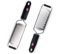 DI ORO® - Rallador y zester profesionales de acero inoxidable - Perfectos para queso, papas, manzanas, zanahorias y otras frutas y verduras (Rallador & Zester)