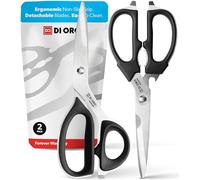 DI ORO® - Tijeras de cocina de acero inoxidable - Tijeras de cocina pesadas - Excelente para aves, carne, hierbas y más - Aptas para lavavajillas (Juego de 2 piezas)