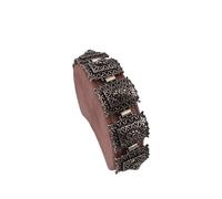 Di Rienzo Giuseppe Gioielli - Pulsera de plata 800 ‰ bruñida, tamaño 15,5 x 2,5 cm