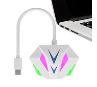 di - Switch, Way Hub | Gigabit Wired Network Adapter Adapter Aluminium, cableado compatible con Thunderb