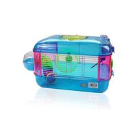 DI ZE LIN PET HOME S.L DZL® Jaula para Hamster de plástico Duro, caseta Bebedero comedero Rueda Todo Incluido (40 * 26 * 26 1 Piso, Color Aleatorio)
