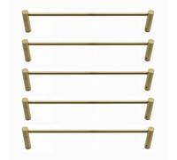 Dia 6mm Shelf Guardrail for Wooden Cabinets, Brass Shelf Tipping Rails 8 12 16 24 28 38 in, Closet Front Round Tube Fence Rod, Protect Against Fall(Brass-5pcs Style a,70cm/27.6in)