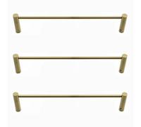 Dia 6mm Shelf Guardrail for Wooden Cabinets, Brass Shelf Tipping Rails 8 12 16 24 28 38 in, Closet Front Round Tube Fence Rod, Protect Against Fall(Brass-3pcs Style a,55cm/21.7in)