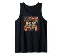 Día D 6 de Junio de 1944 Banderas de Las Fuerzas Aliadas Camiseta sin Mangas