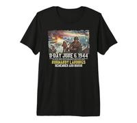 Día D 6 de Junio de 1944 Desembarcos de Normandía Recuerden y Honren Camiseta Premium
