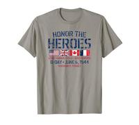 Día D 6 de Junio de 1944 Impresión Envejecida de Honor The Heroes Camiseta