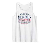 Día D 6 de Junio de 1944 Impresión Envejecida de Honor The Heroes Camiseta sin Mangas