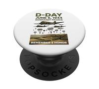 Día D 6 de Junio de 1944 Los paracaidistas de Normandía recuerdan y honran PopSockets PopGrip Adhesivo