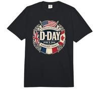 Día D 6 de Junio de 1944 Normandía Francia Banderas Aliadas Circulares Comfort Colors Adult Heavyweight T-Shirt