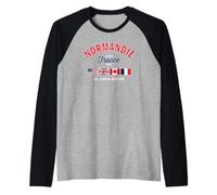 Día D 6 de junio de 1944 Normandía Francia Nunca olvides en francés Camiseta Manga Raglan