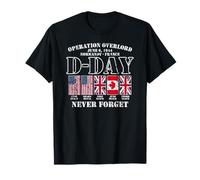 Día D 6 de Junio de 1944 Normandía Francia Nunca Olvides Envejecida Print Camiseta