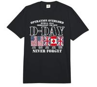 Día D 6 de Junio de 1944 Normandía Francia Nunca Olvides Envejecida Print Comfort Colors Adult Heavyweight T-Shirt