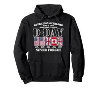 Día D 6 de Junio de 1944 Normandía Francia Nunca Olvides Envejecida Print Sudadera con Capucha