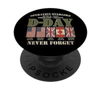 Día D 6 de Junio de 1944 Normandía Francia Nunca Olvides Que se desvaneció PopSockets PopGrip Adhesivo