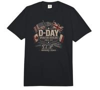 Día D 6 de Junio de 1944 Operación Overlord Banderas Aliadas ondeando Comfort Colors Adult Heavyweight T-Shirt