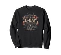 Día D 6 de Junio de 1944 Operación Overlord Banderas Aliadas ondeando Sudadera