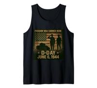 Día D 81 aniversario 1944-2025 Homenaje en recuerdo de veteranos Camiseta sin Mangas