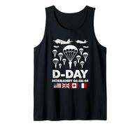 Día D 81 Aniversario 1944 Paracaidistas Homenaje a los Veteranos Hombres Camiseta sin Mangas