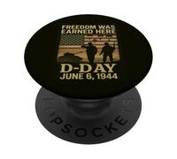 Día D 81 Aniversario Normandía 1944 Homenaje Militar Hombres PopSockets PopGrip Adhesivo