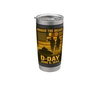 Día D 82 aniversario 1944-2025 Homenaje en recuerdo de veteranos Vaso térmico de acero inoxidable de doble pared