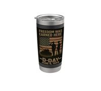 Día D 82 aniversario 1944-2026 Homenaje en recuerdo de veteranos Vaso térmico de acero inoxidable de doble pared