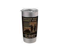 Día D 82 aniversario 1944-2026 Homenaje en recuerdo de veteranos Vaso térmico de acero inoxidable de doble pared