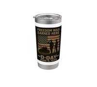 Día D 82 aniversario 1944-2026 Homenaje en recuerdo de veteranos Vaso térmico de acero inoxidable de doble pared