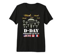 Día D 82 Aniversario 1944 Paracaidistas Homenaje a los Veteranos Hombres Camiseta Premium