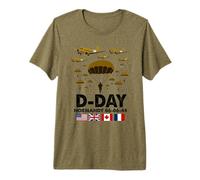 Día D 82 Aniversario 1944 Paracaidistas Recuerdo de Veteranos Camiseta Premium