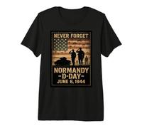 Día D 82 Aniversario Normandía 1944 Homenaje Militar Hombres Camiseta Premium