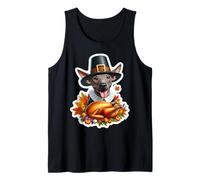 Día de Acción de Gracias American Hairless Terrier Dueño Mamá Papá Cachorro Camiseta sin Mangas