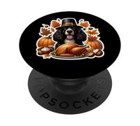 Día de Acción de Gracias Irish Water Spaniel Dueño de Perro Mamá Papá Cachorro PopSockets PopGrip Adhesivo