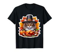 Día de Acción de Gracias Maine Coon Cat Dueño Amante Otoño Calab Camiseta