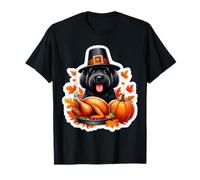 Día de Acción de Gracias Negro Ruso Terrier Dueño De Perro Mamá Papá Divertido Camiseta