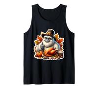 Día de Acción de Gracias Yeti Abominable Muñeco de Nieve Otoño Otoño Camiseta sin Mangas