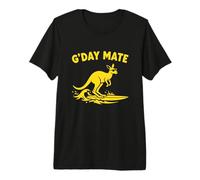 Día de Australia Surfing Australiano Canguro Surfista G'Day Mate Camiseta Premium