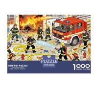 Día de Formación de Bomberos Puzzle De Madera Impermeable DIY Puzzles De 1000 Piezas Regalos para Adultos Colorido Rompecabezas Decoración del Hogar