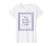 Día de la Amistad Lejos para Siempre Cerca A Distancia del Cor Camiseta gráfica económica, Mujer, Blanco, M