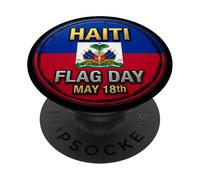 Día de la Bandera de Haití Vintage 18 de Mayo Calebración Orgullo haitiano PopSockets PopGrip Adhesivo