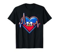 Día de la Bandera Haitiana Amor Haití Raíces Haitianas Bandera de Haití Camiseta