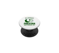 Día de la Independencia paquistaní 14 Agosto Vintage Bandera de Pakistán PopSockets PopGrip Adhesivo