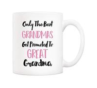 Día De La Madre Bisabuela De Nieto-Nieta, Solo Los Mejores Abuelos Son Promovidos A Bisabuela Tazas Con Asa Taza De Café Cerámica Taza Para Oficina Hogar Café 330Ml