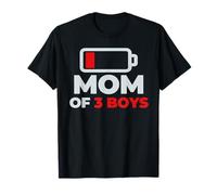 Día de la Madre cansada mamá mamá de 3 niños Divertido diseño de Humor Camiseta