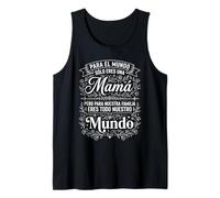Día de la Madre Española Mama Nuestro Mundo Floral Camiseta sin Mangas