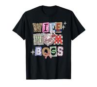 Día de la Madre Esposa Mamá Mamá Mamá Collage Boss Camiseta