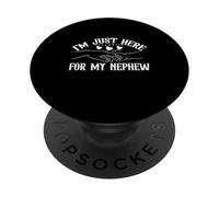 Día de la Madre I'm Just Here for My Nephew Funny Aunt PopSockets PopGrip Adhesivo