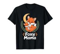 Día de la Madre Lindo Zorro Y Niño Mamá Mamá Mamá Otoño Camiseta